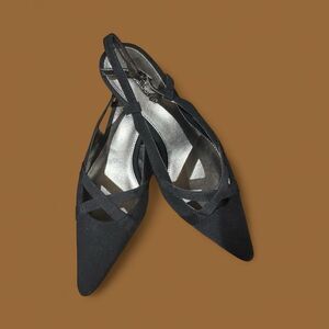 Black Women's Slingback Heels Liz Claiborne size 7